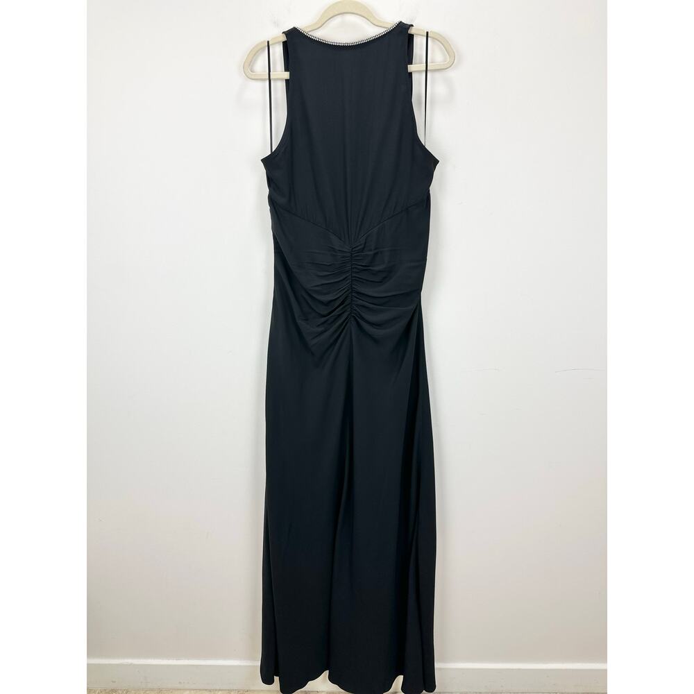 J.Crew Collection Full Length Embellished Ruched Dress Black Formal US 14 NWT - Picture 12 of 15